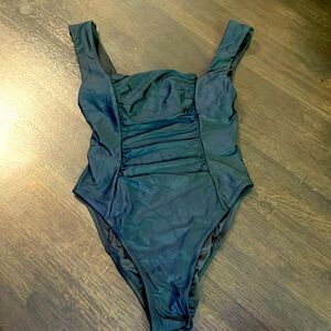 J.Crew one piece swimsuit size 8 black rouching